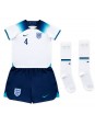 England Declan Rice #4 Heimtrikotsatz für Kinder WM 2022 Kurzarm (+ Kurze Hosen)